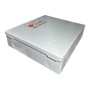 Bengal Security Steel Electrical Enclosure Box White Knockouts Hinged Lid